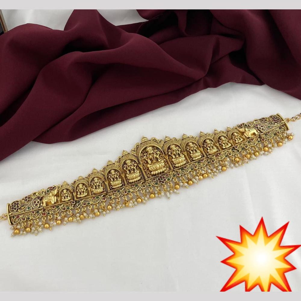 Kavita Art Wedding Temple Waist Belt Goddess Laxmi Temple Kamarbandh for Women