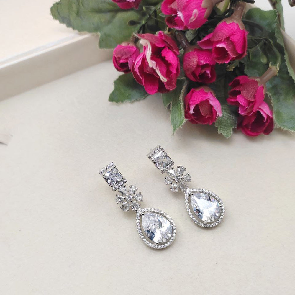 Kavita Art Sparkling American Diamond Lightweight Dangler Earrings for Party Wear