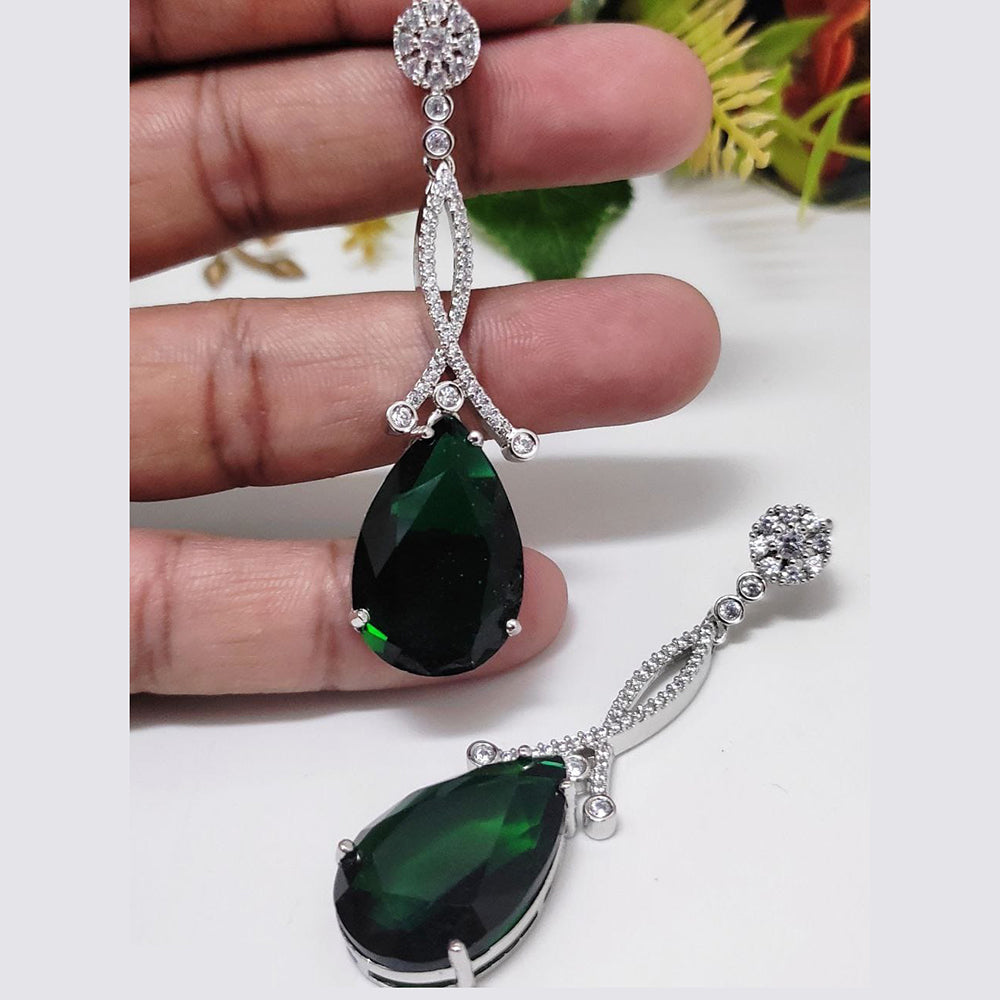 Kavita Art Sparkling American Diamond Lightweight Dangler Earrings for Party Wear