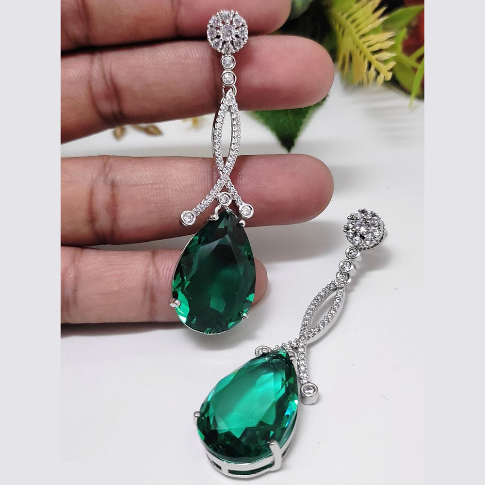 Kavita Art Sparkling American Diamond Lightweight Dangler Earrings for Party Wear