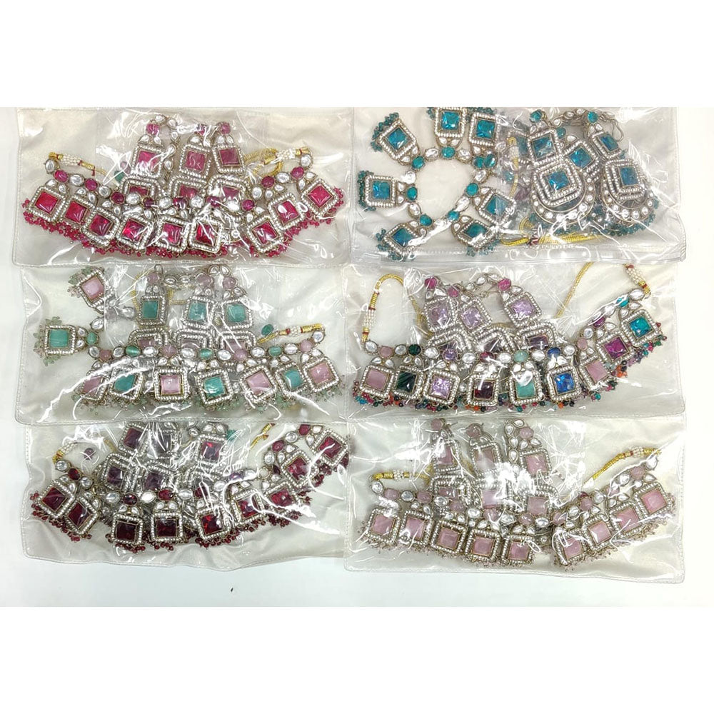 Kavita Art Elegant Pota Stone And Pearl Necklace Set