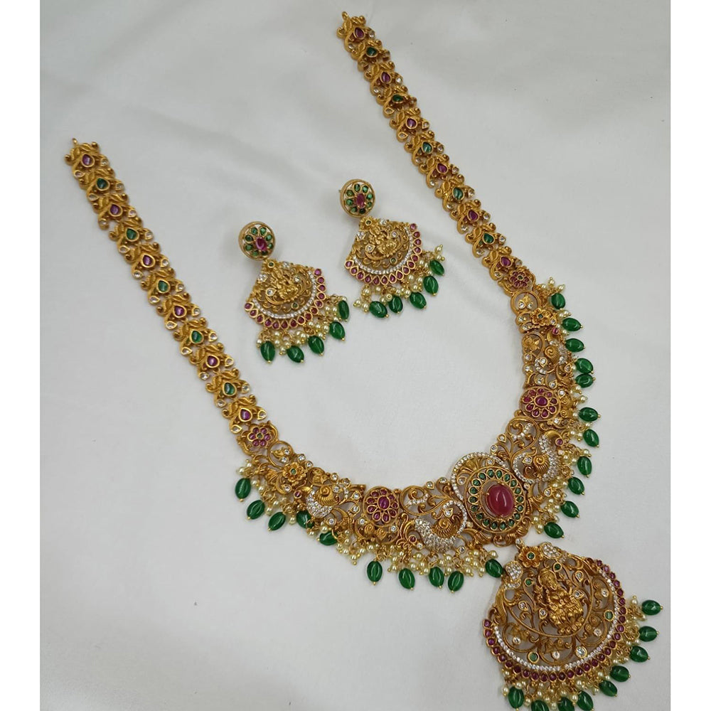 Kavita Art Heritage Pota And Austrian Stone Beads Long Necklace Set