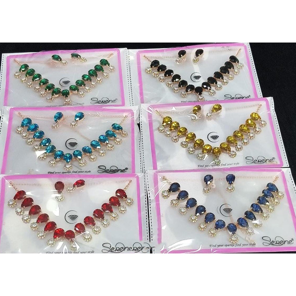 Kavita Art Sparkling Crystal Stone And Austrian Stone Necklace Set