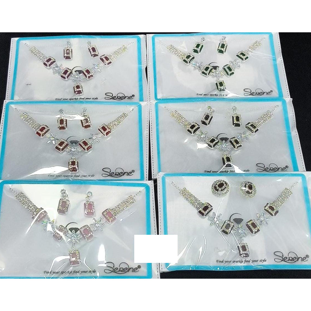 Kavita Art Sparkling Crystal Stone And Austrian Stone Necklace Set