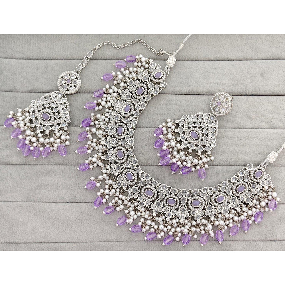 Kavita Art Crystal Stone Pearl And Beads Designer Necklace Set