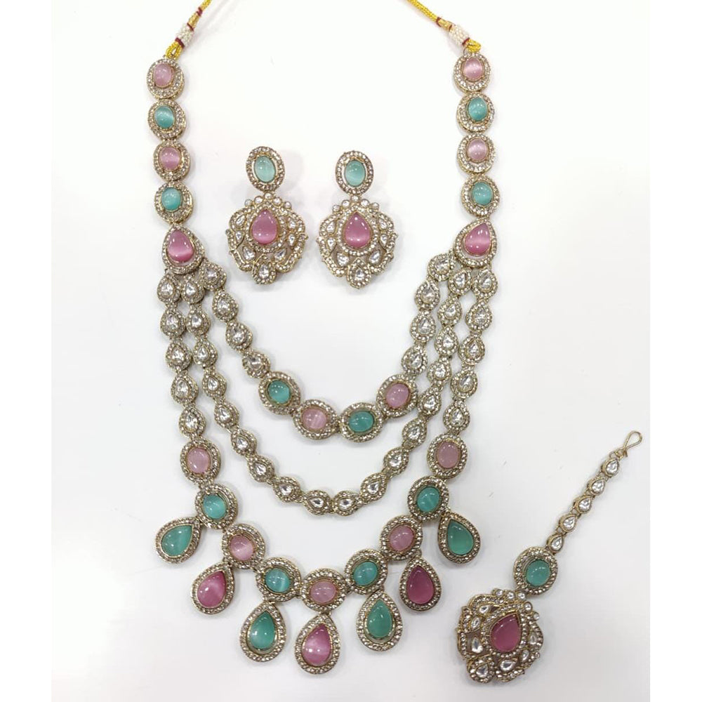 Kavita Art Classic Pota Stone Long Necklace Set