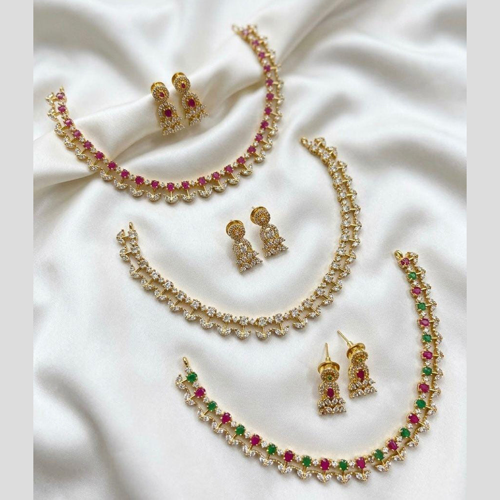 Kavita Art Heritage Austrian Stone And Crystal Stone Necklace Set