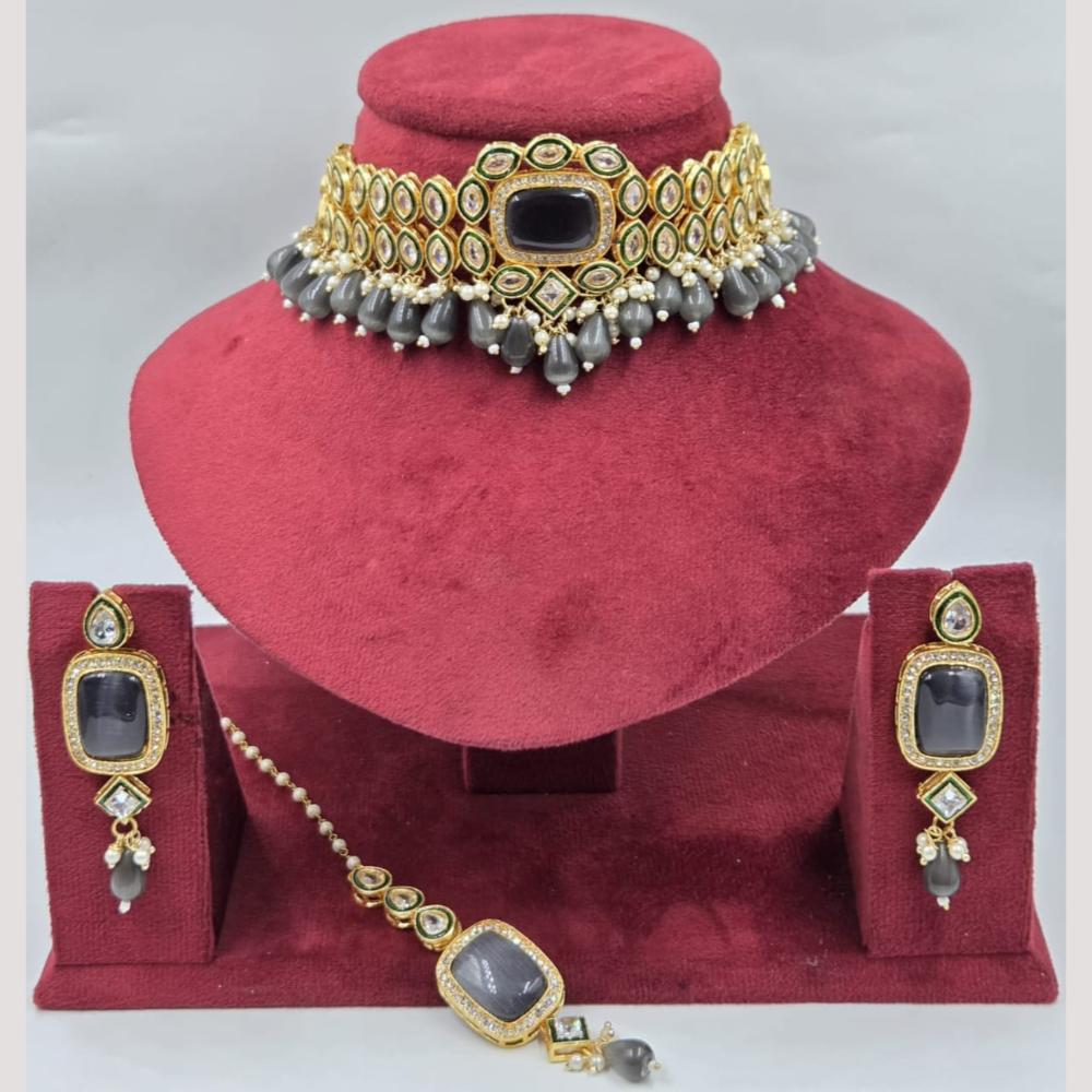 Kavita Art Heritage Crystal Stone Choker Necklace Set