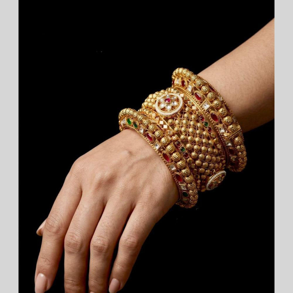 Kavita Art Sparkling Shine Pota Stone Bangles Set