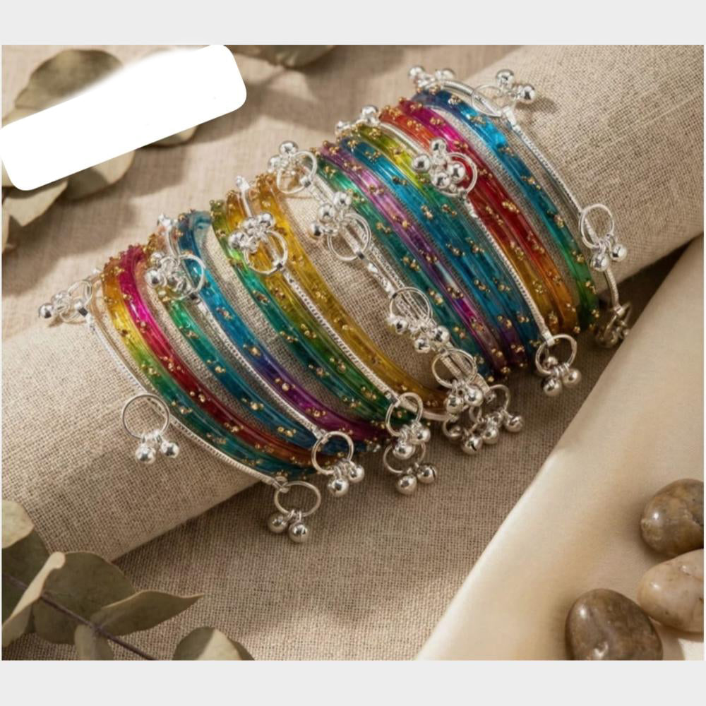 Kavita Art Classic Raindrop And Kashmiri Glass Bangles Set