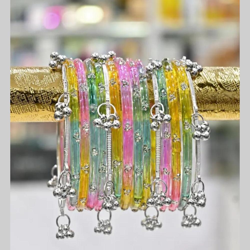 Kavita Art Classic Austrian Stone Kashmiri Glass Bangles Set