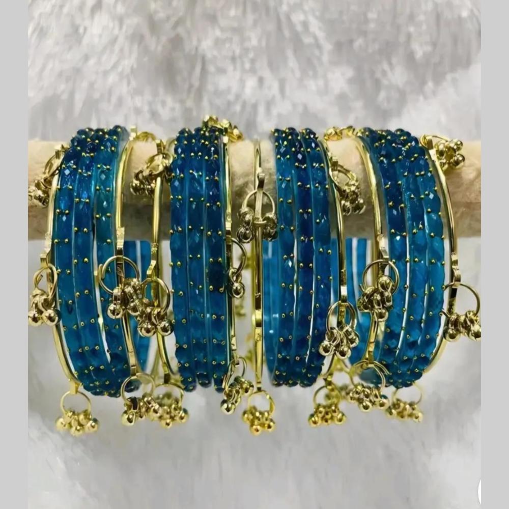Kavita Art Classic Raindrop And Kashmiri Glass Bangles Set