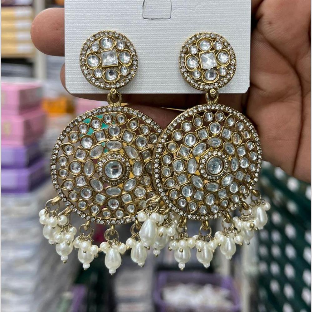 Kavita Art Luxury Kundan Stone And Pearl Ethnic Dangler Earrings