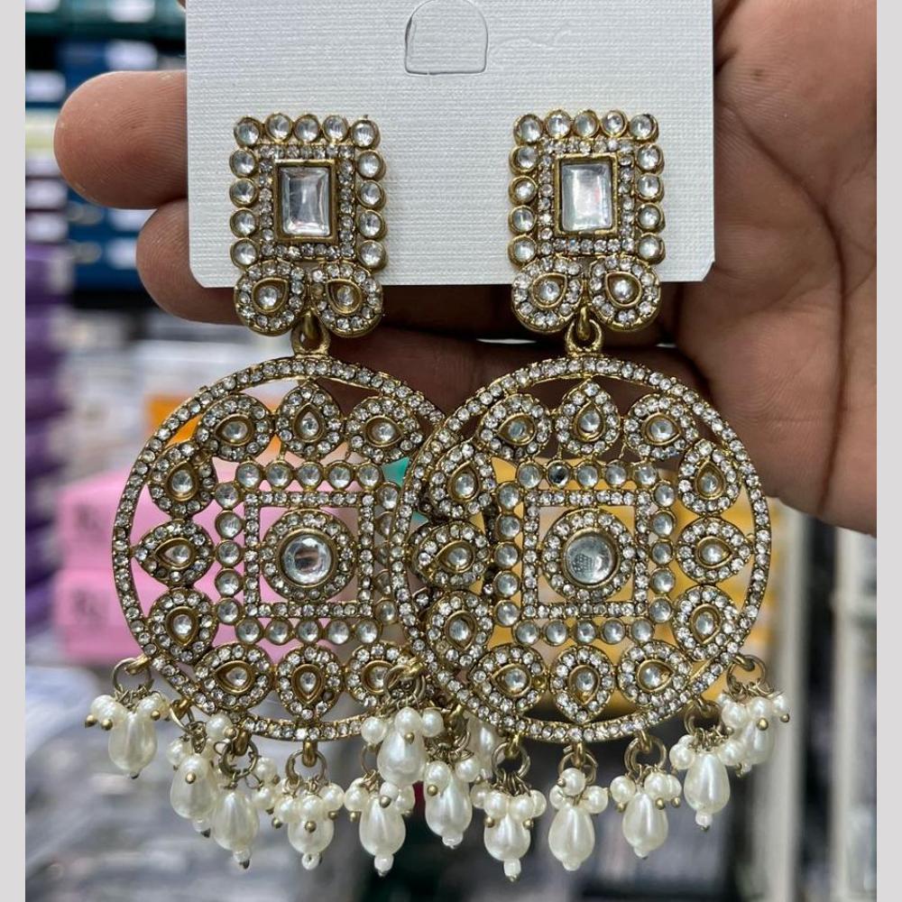 Kavita Art Luxury Kundan Stone And Pearl Ethnic Dangler Earrings