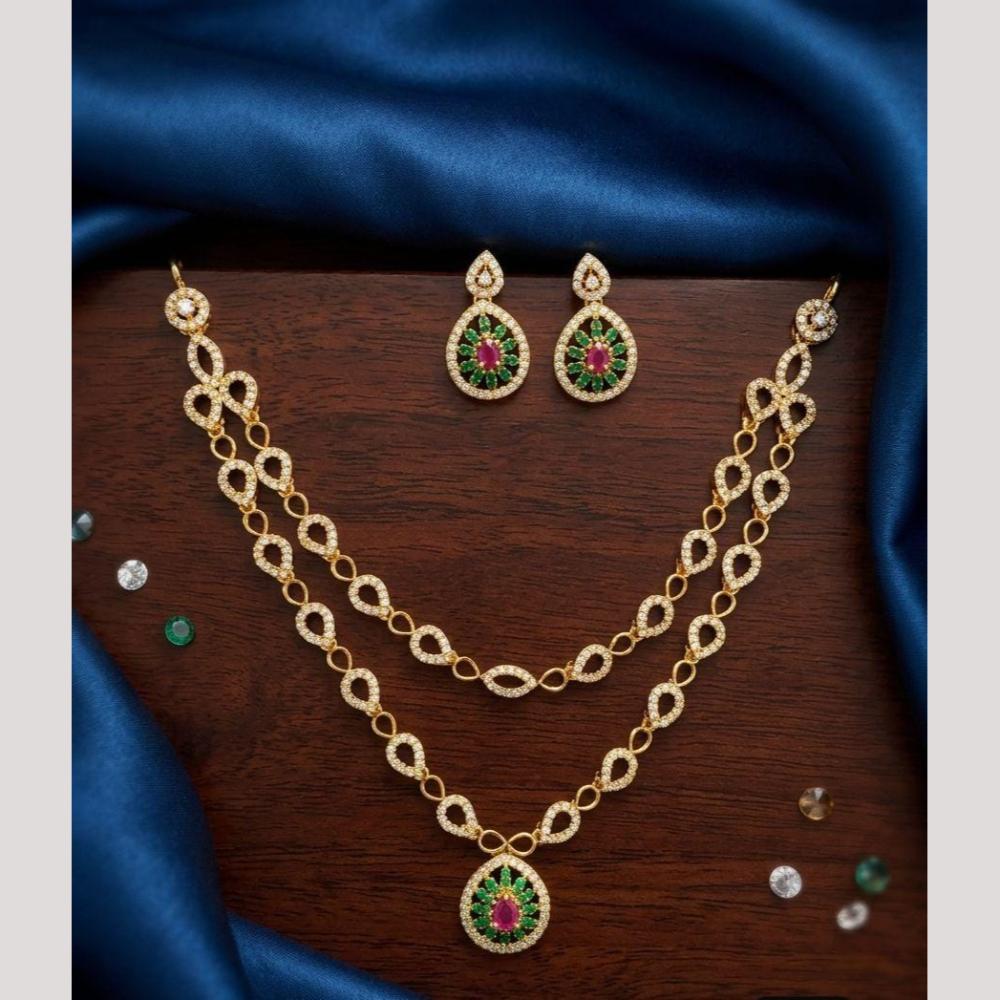 Kavita Art Graceful American Diamond Necklace Set for Women