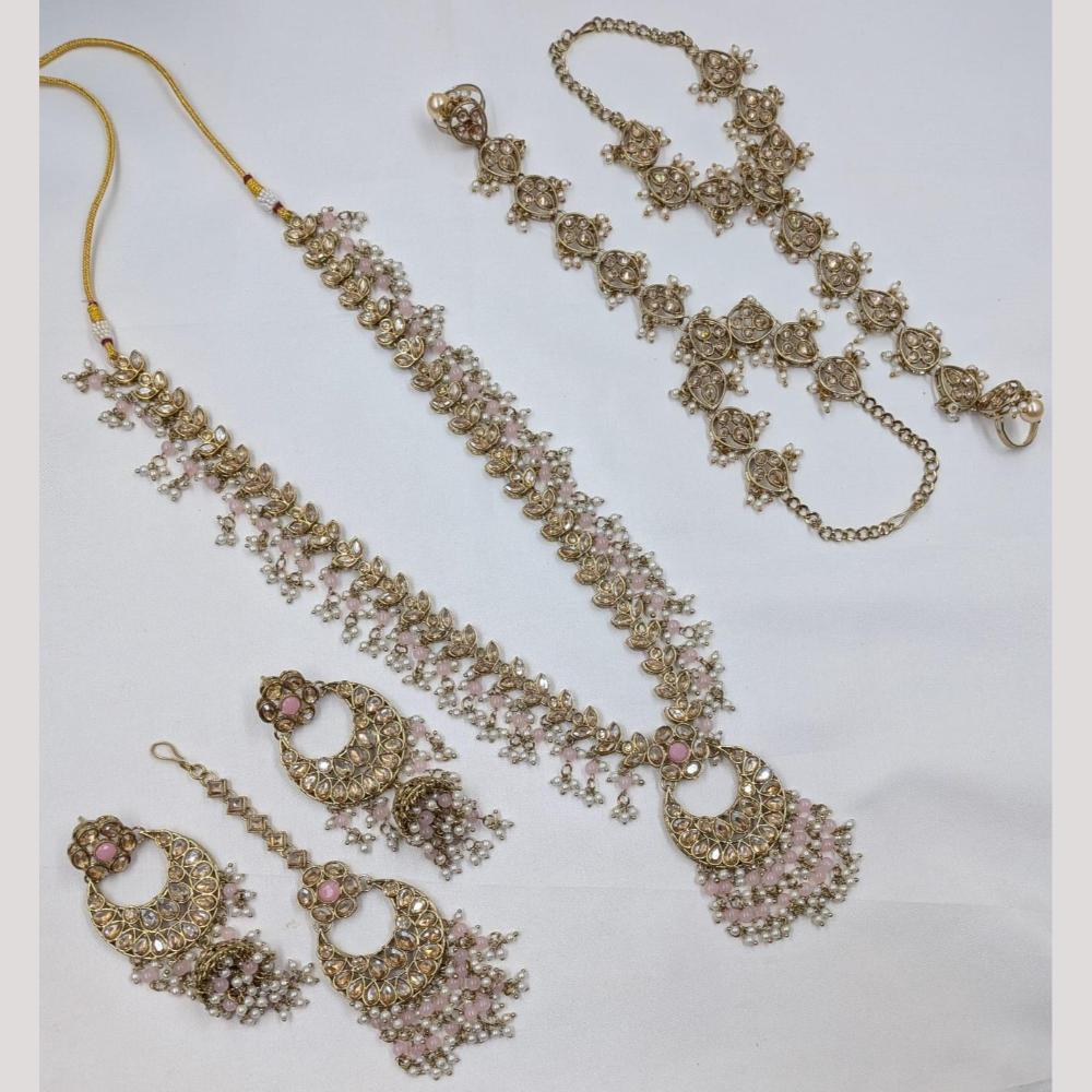 Kavita Art Graceful Kundan Stone & Beads Necklace Set for Women