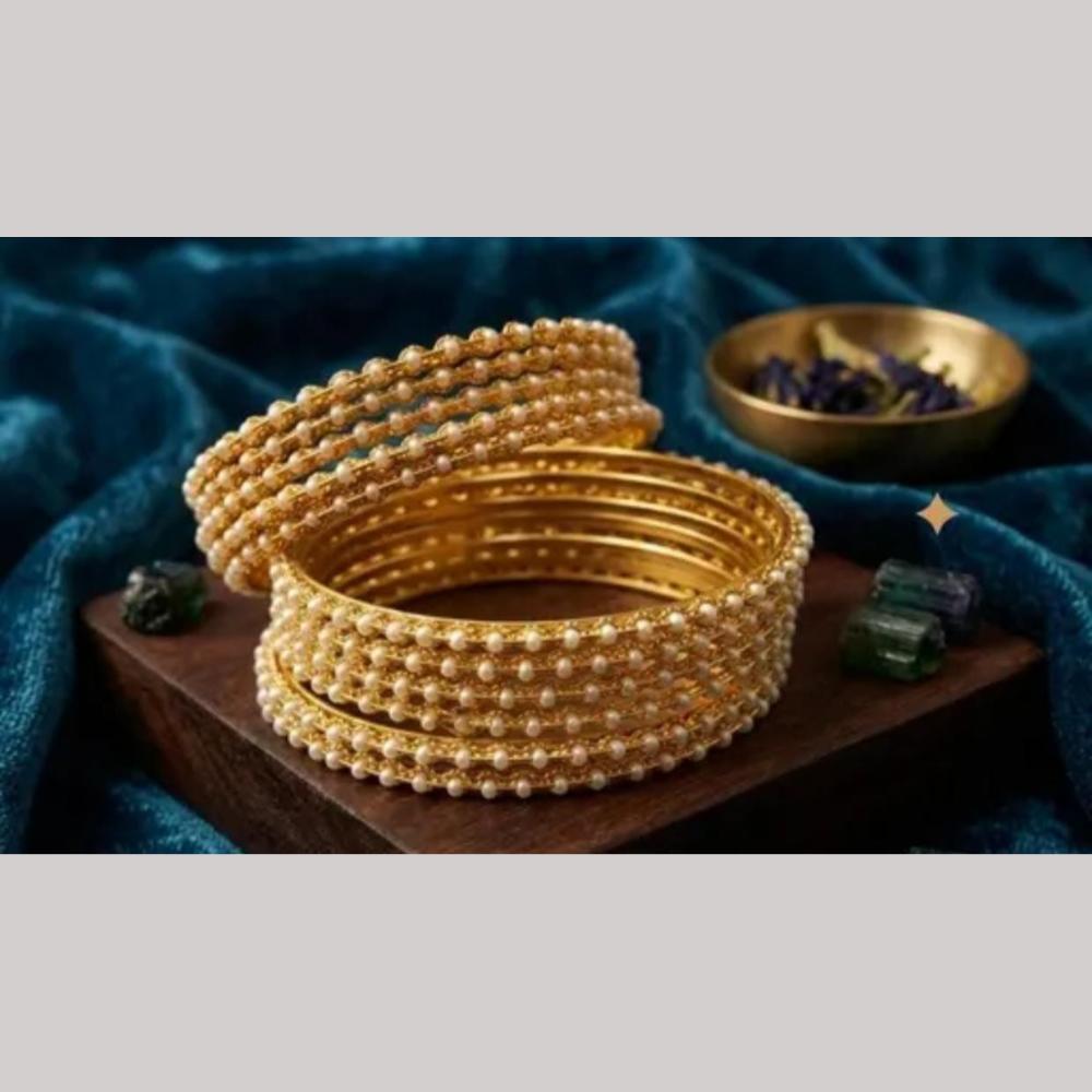 Kavita Art Beautiful Pearl Bangles Set for Wedding Wear