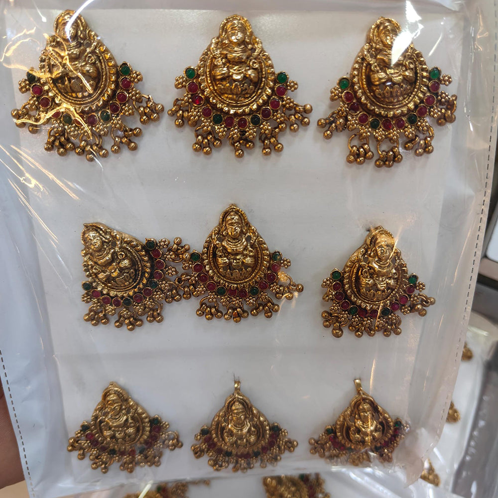 Kavita Art Classic Pota Stone And Pearl Hair Brooch