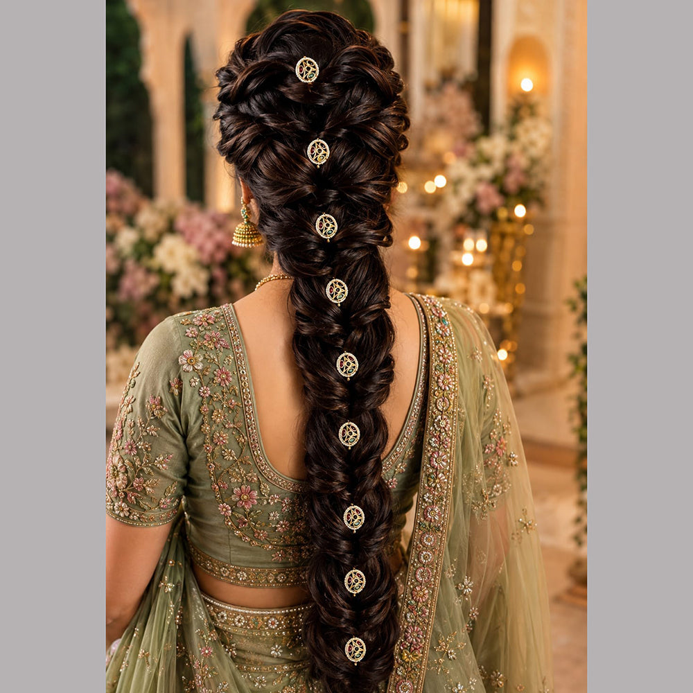 Kavita Art Classic Pota Stone Hair Brooch