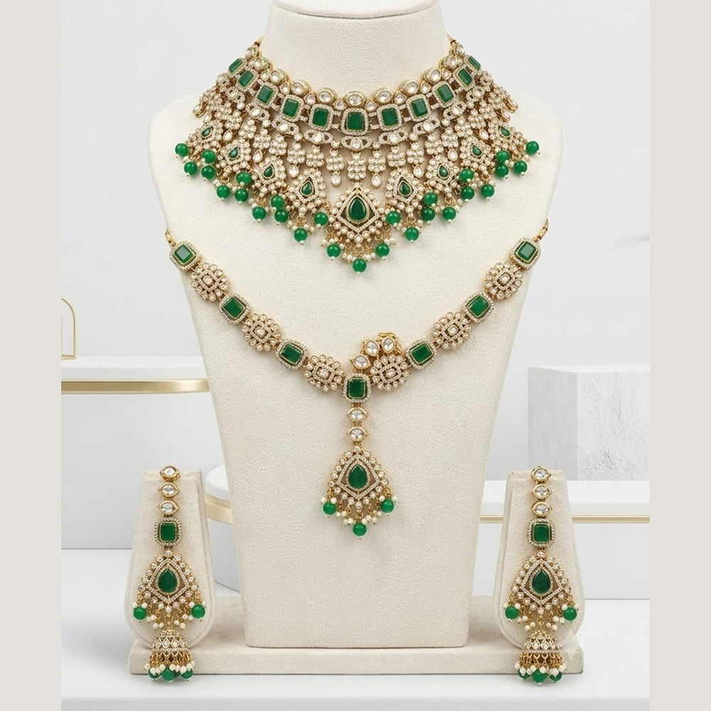Kavita Art Designer Kundan Stone And Beads Choker Necklace Set