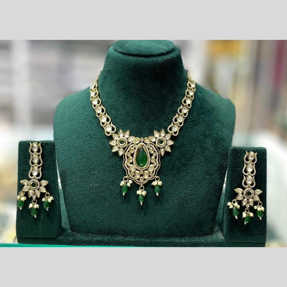 Kavita Art Elegant Polki Kundan Stone And Pearl Necklace Set for Women