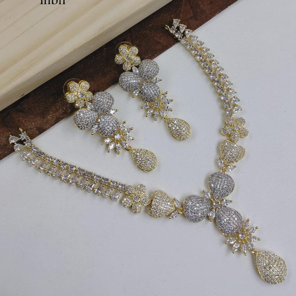 SNERA Gold Plated American Diamond Necklace Set – JewelEMarket