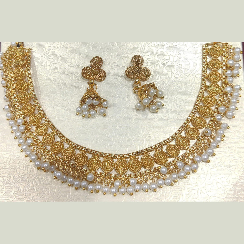 SNERA Gold Plated Pearl Necklace Set