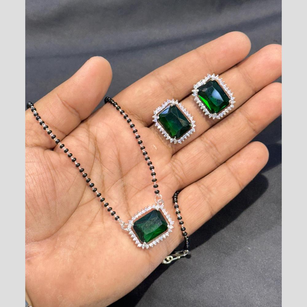 SNERA Silver Plated AD Mangalsutra