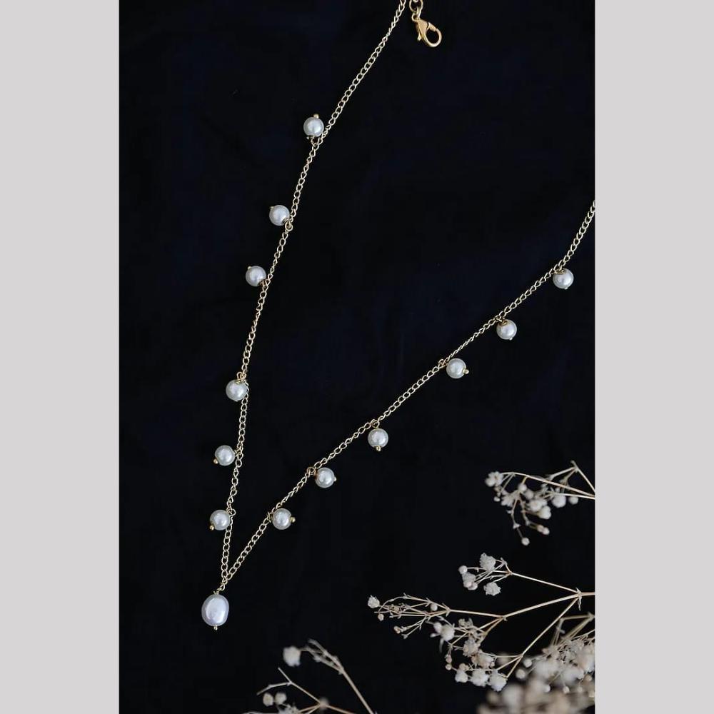 SNERA Silver Plated Pearls Mala