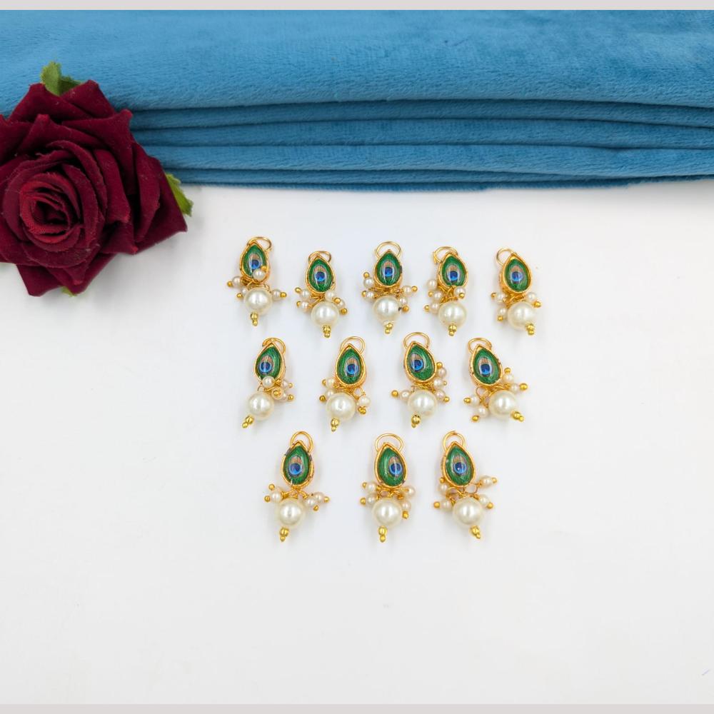 SNERA Gold Plated Pearls Hair Accessories ( 6 Piece Only)