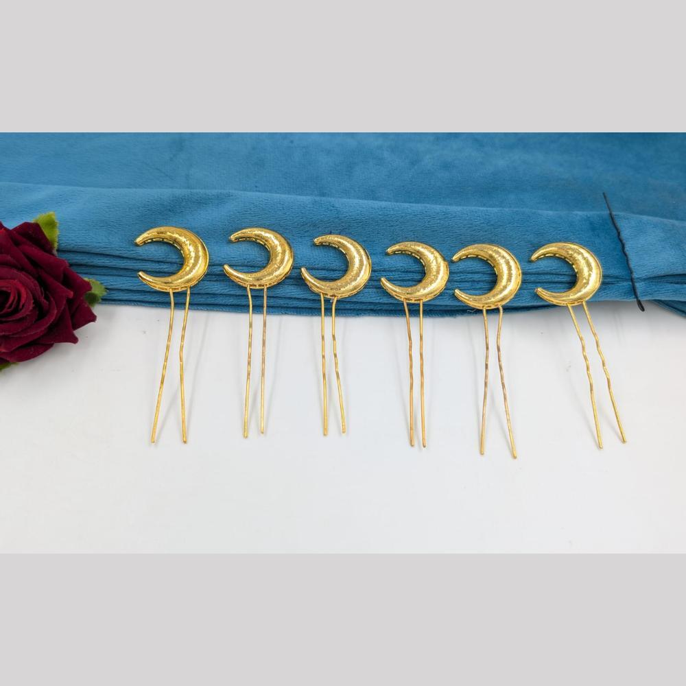 SNERA Gold Plated Hair Accessories ( 6 Piece Only)