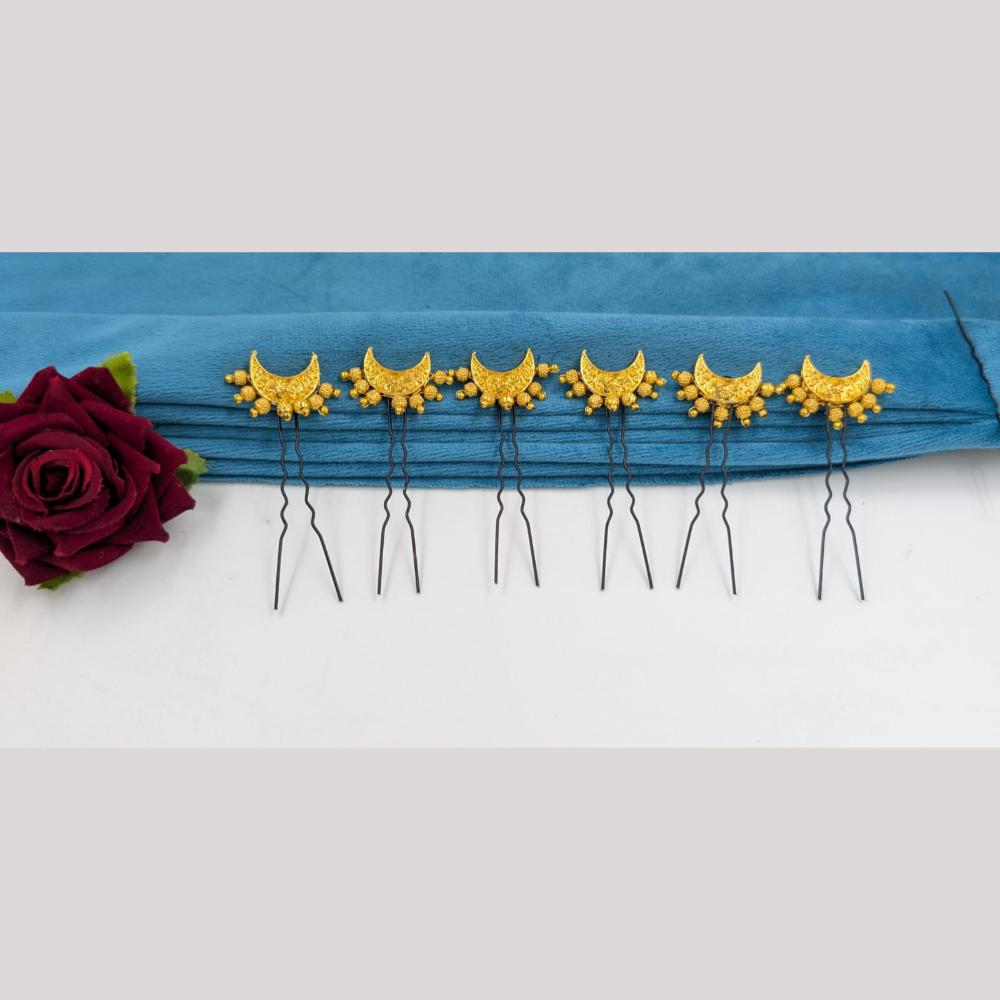 SNERA Gold Plated Hair Accessories ( 6 Piece Only)