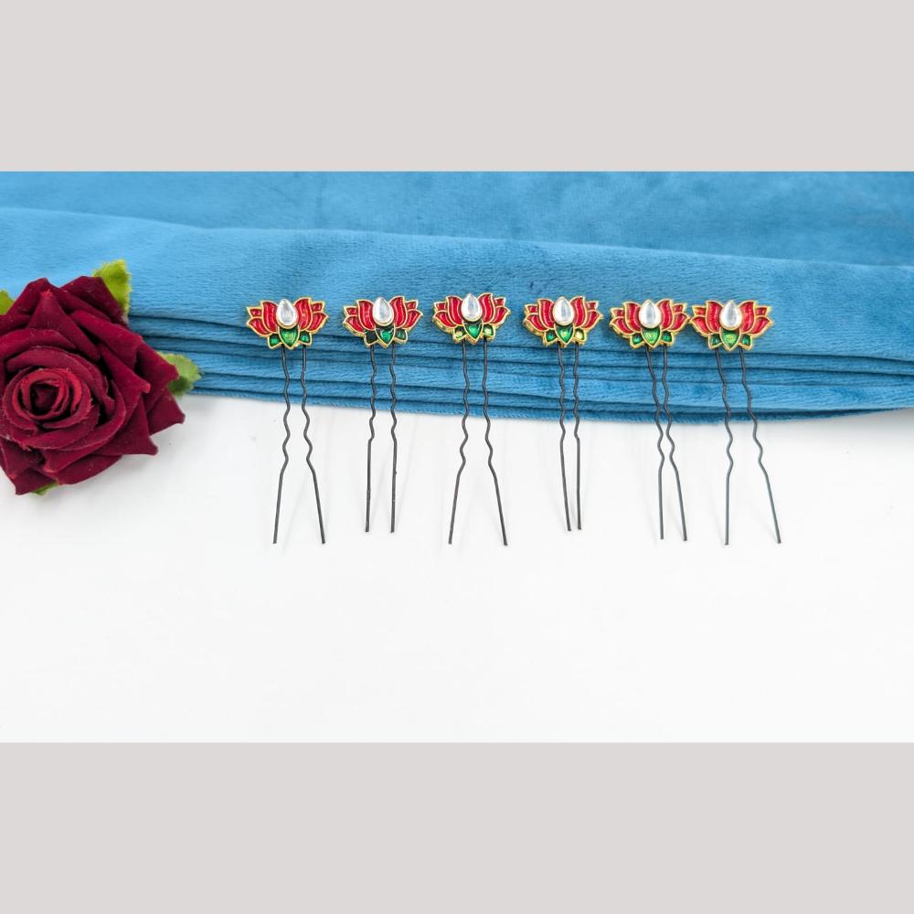 SNERA Gold Plated Hair Accessories ( 6 Piece Only)