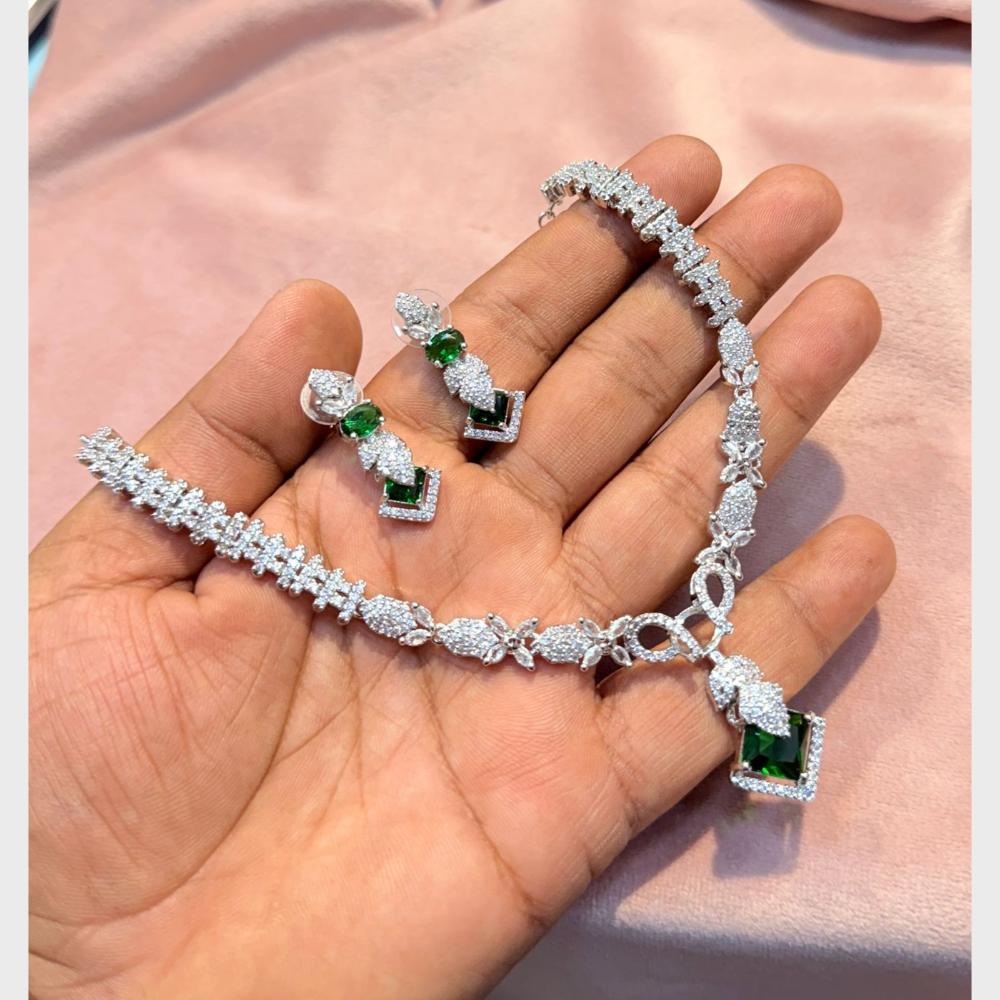 SNERA Graceful American Diamond Necklace Set