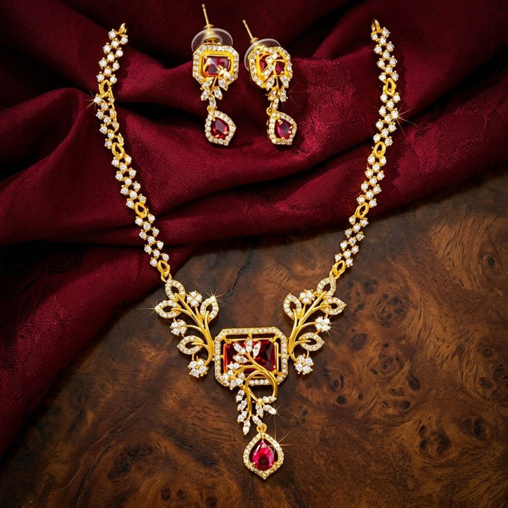SNERA Sparkling Crytsal Stone Necklace Set