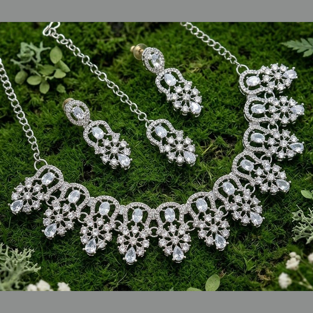 SNERA Elegant Crystal Stone Necklace Set Women
