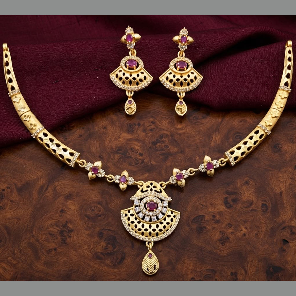 SNERA Trendy Austrian Stone Necklace Set With Earrings