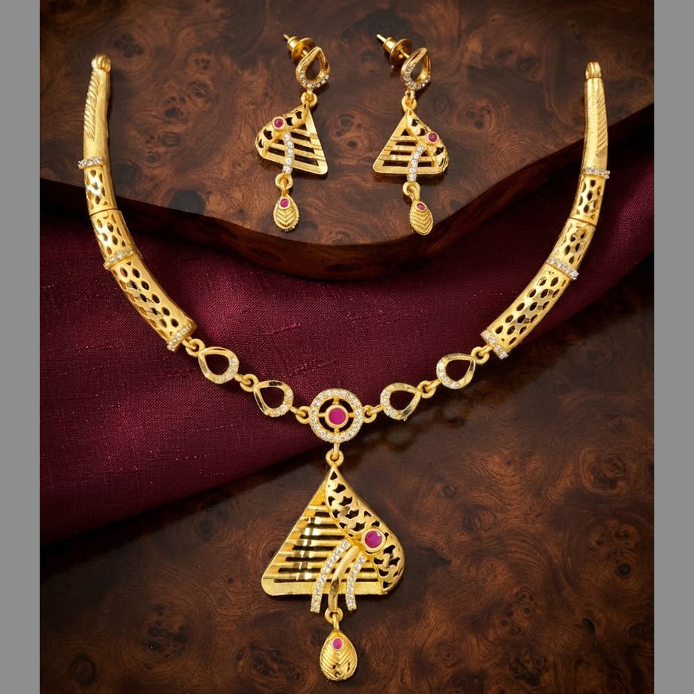 SNERA Trendy Austrian Stone Necklace Set With Earrings