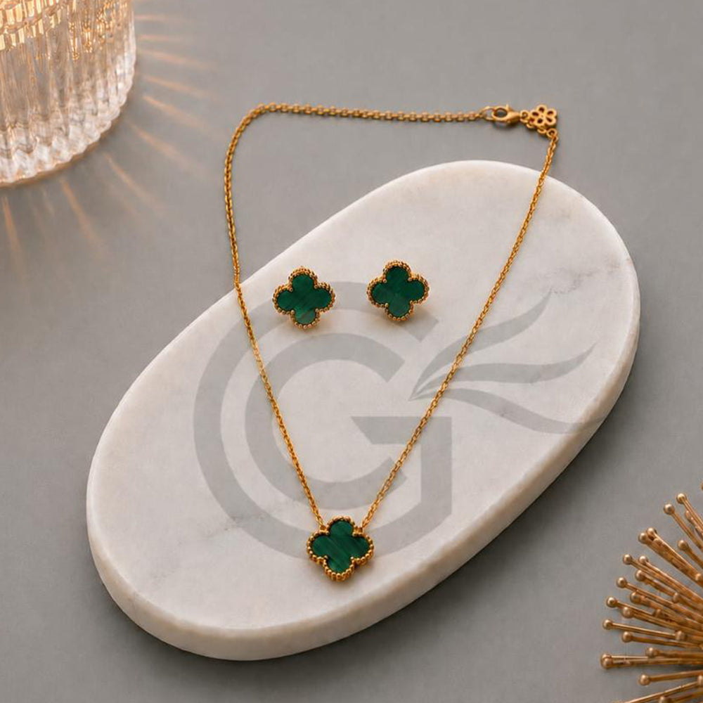 SNERA Designer Clover Necklace Set for Women