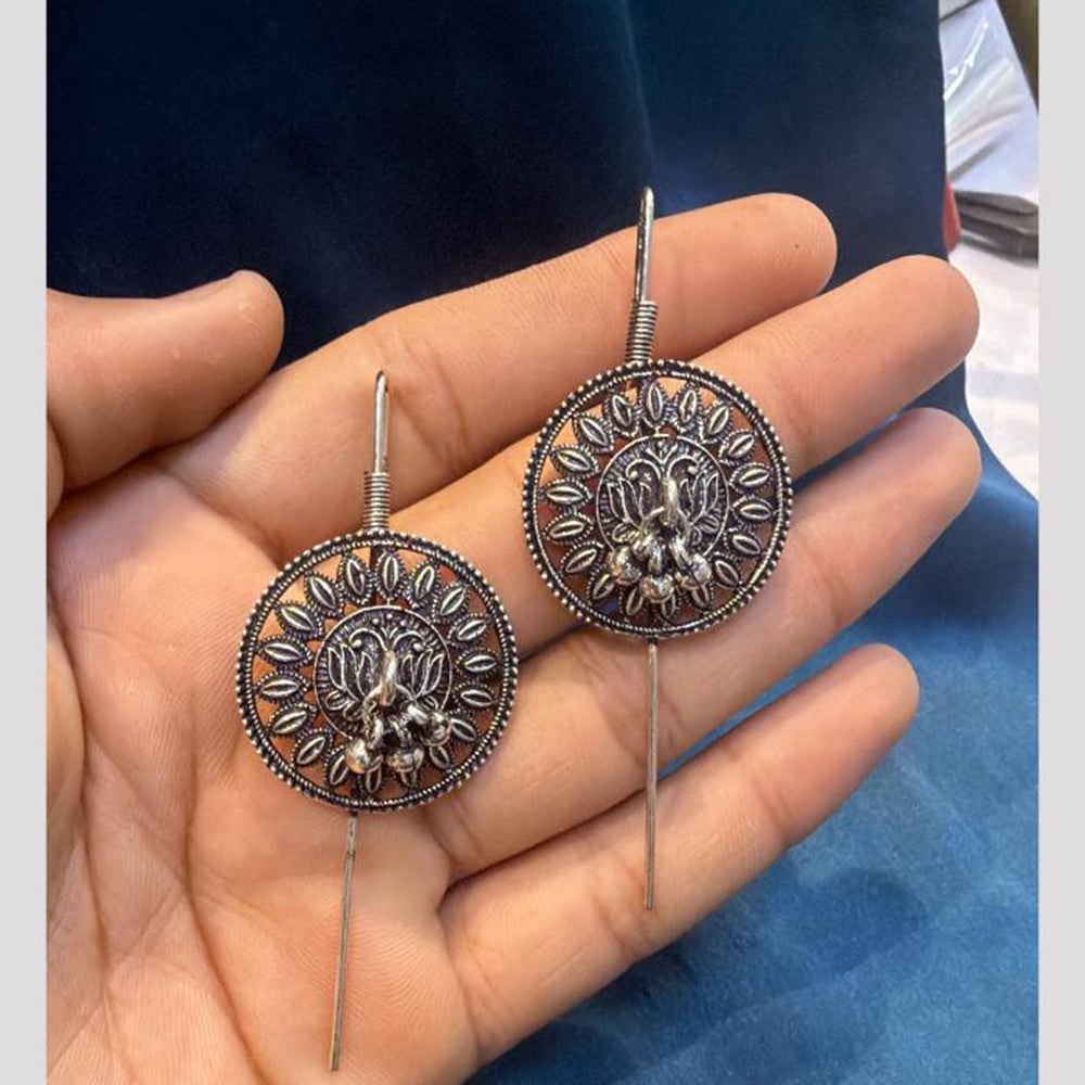 SNERA Vintage Oxidised Plated Earcuff Earrings for Women