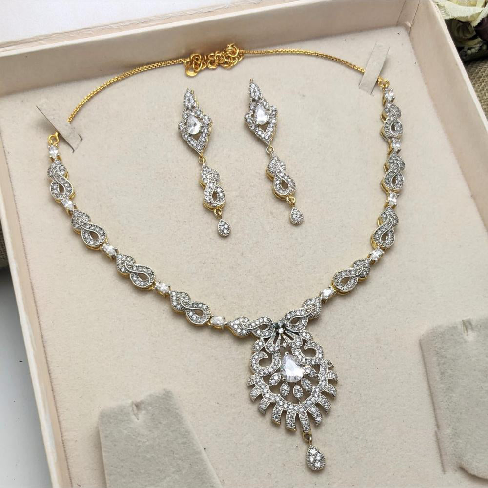 SNERA American Diamond Party Wear Necklace Set