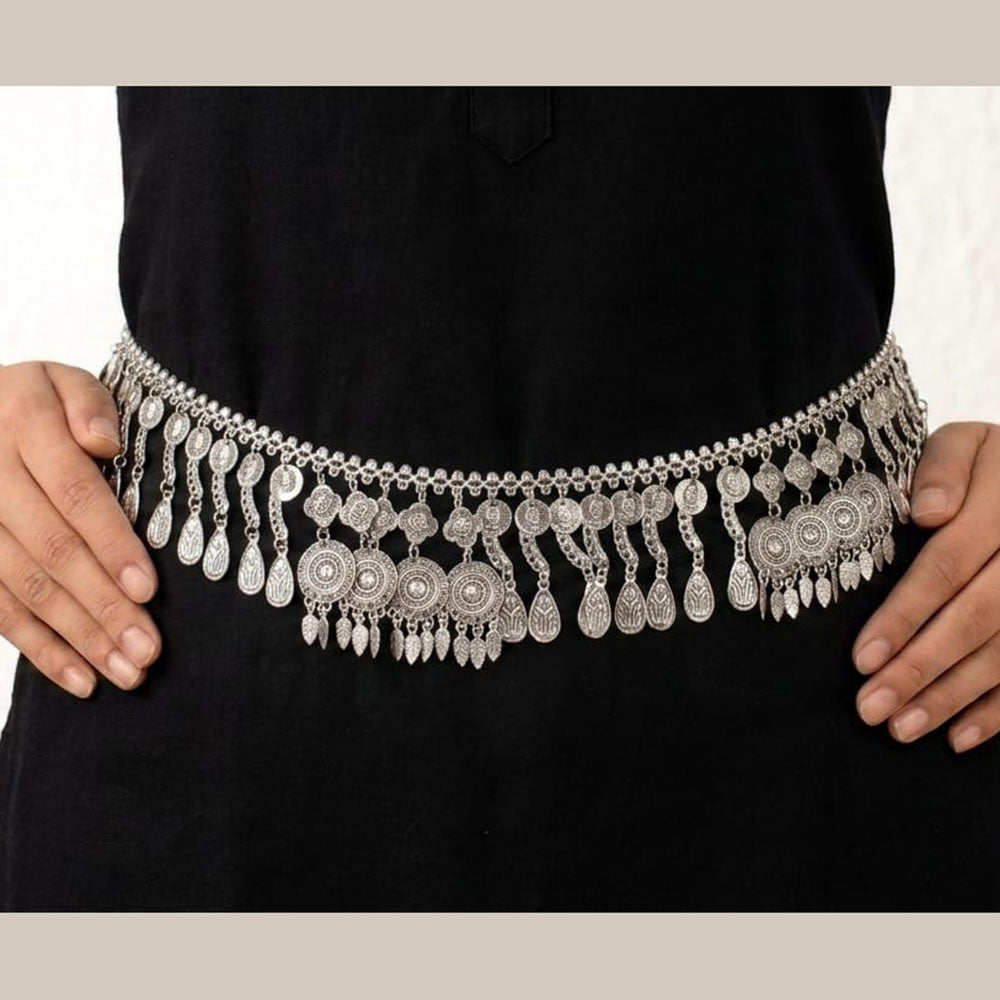 SNERA Designer Oxidised Plated Waist Belt Kamarband