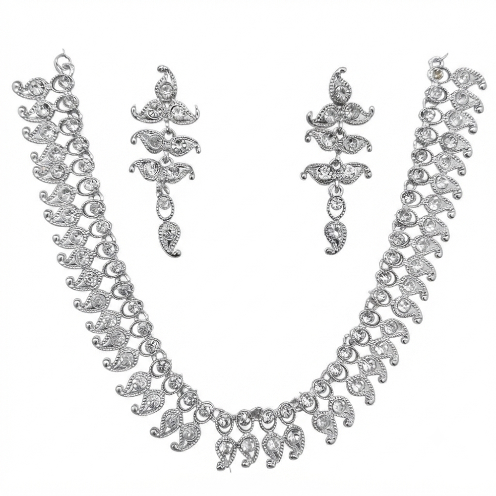 Darshana Jewels Radiant Austrian Stone Fashion Necklace Set (Set of 3)