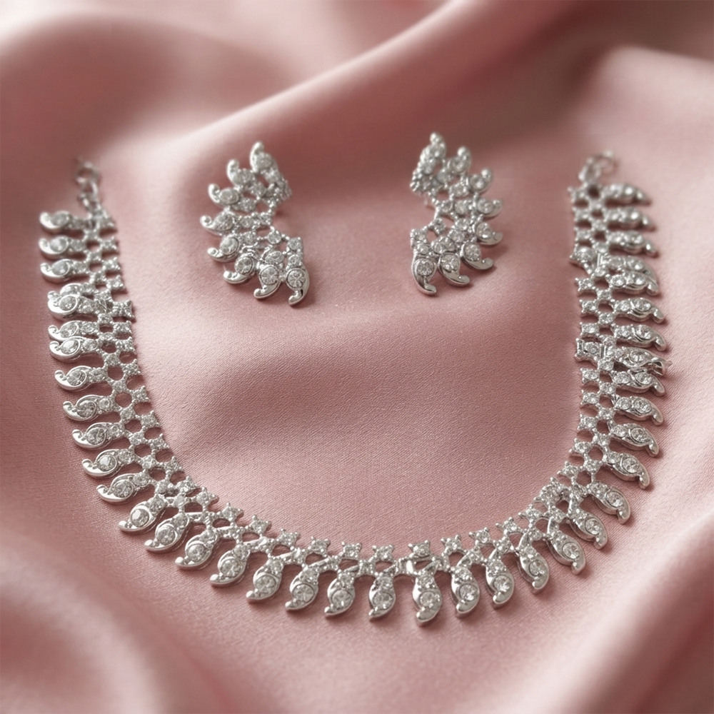 Darshana Jewels Radiant Austrian Stone Fashion Necklace Set (Set of 3)