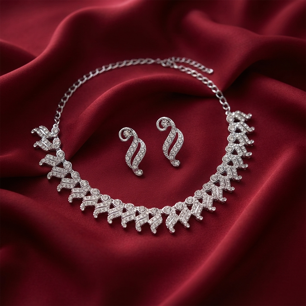 Darshana Jewels Festive Austrian Stone Statement Jewellery Set (Set of 3)