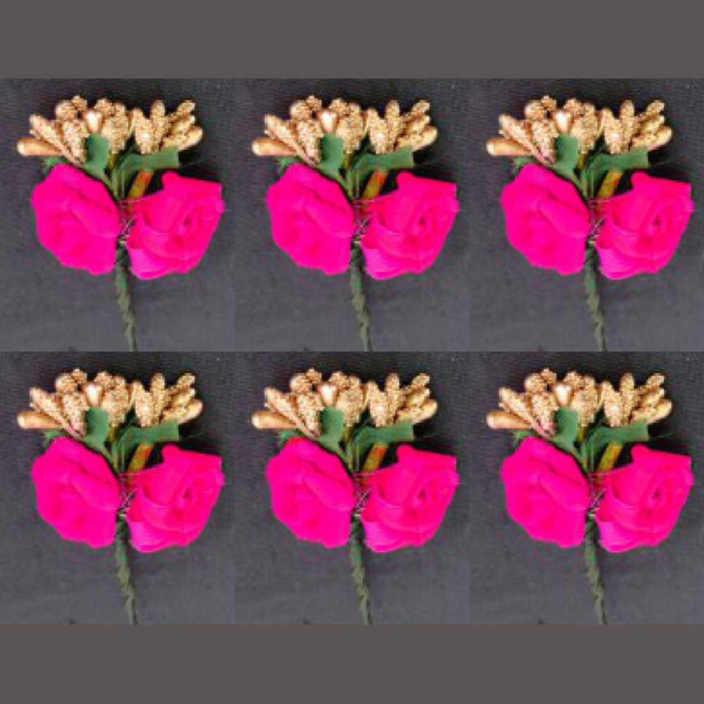 Kavya's Kreation Designer Floral Hair Brooch Combo