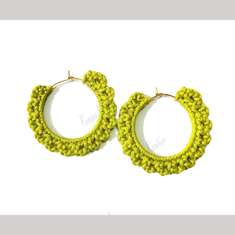 Kavya's Kreation Handmade Thread Dangler Earrings