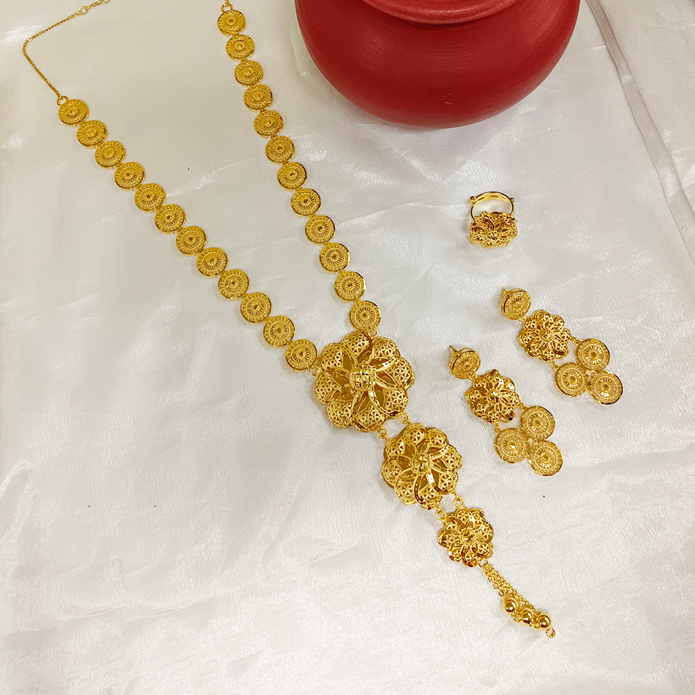 Latest gold long online necklace designs 2020