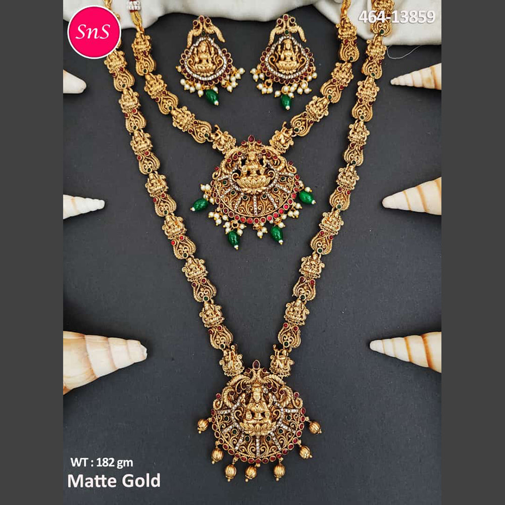 Everlasting Quality Jewels Gold Plated Temple Double Necklace Set