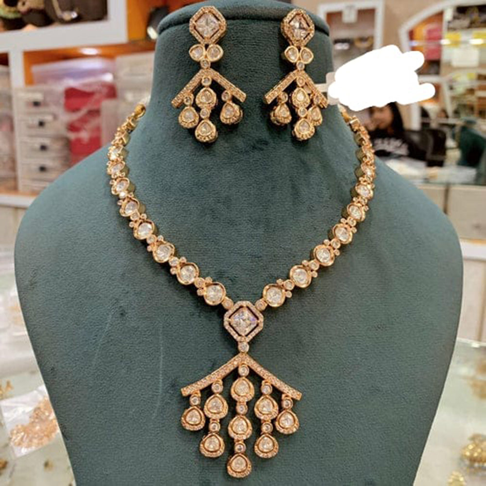 Everlasting Quality Jewels Royal Polki Kundan Stone Necklace Set
